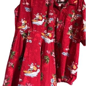 HIS & HERS!Hawaii hangover women’s dress and matching men’s shirt!Santa Surfing
